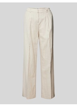 Spodnie lniane o kroju regular fit ze wzorem w cienkie prążki model ‘Jonalyn’ ze sklepu Peek&Cloppenburg  w kategorii Spodnie damskie - zdjęcie 171317160