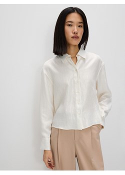 Reserved - Koszula z metalizowaną nitką - biały ze sklepu Reserved w kategorii Bluzki damskie - zdjęcie 171318101