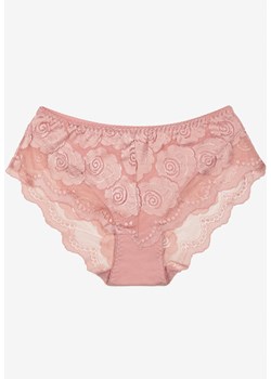 Różowe Bawełniane Koronkowe Majtki Typu Figi Luvulla ze sklepu Born2be Odzież w kategorii Majtki damskie - zdjęcie 171319430