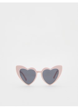 Reserved - Okulary przeciwsłoneczne serca - pastelowy róż ze sklepu Reserved w kategorii Okulary przeciwsłoneczne dziecięce - zdjęcie 171322450
