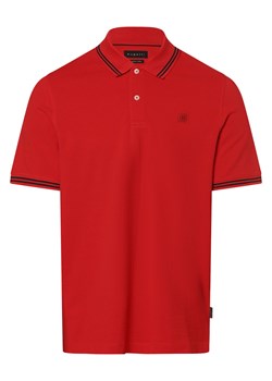 Bugatti Męska koszulka polo Mężczyźni Bawełna czerwony jednolity ze sklepu vangraaf w kategorii T-shirty męskie - zdjęcie 171322944