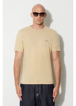 C.P. Company t-shirt bawełniany 30/1 JERSEY SMALL LOGO T-SHIRT kolor beżowy gładki 15CMTS046A005100W ze sklepu ANSWEAR.com w kategorii T-shirty męskie - zdjęcie 171323171