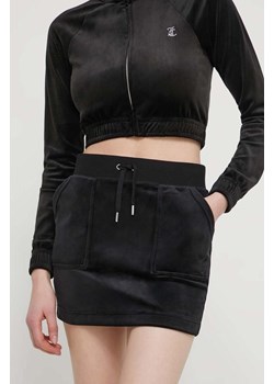 Juicy Couture spódnica welurowa kolor czarny mini ołówkowa ze sklepu ANSWEAR.com w kategorii Spódnice - zdjęcie 171323862