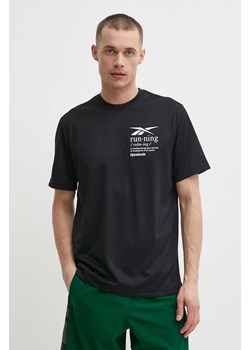 Reebok t-shirt męski kolor czarny z nadrukiem 100075314 ze sklepu ANSWEAR.com w kategorii T-shirty męskie - zdjęcie 171324412