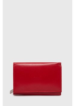 Answear Lab portfel skórzany damski kolor czerwony ze sklepu ANSWEAR.com w kategorii Portfele damskie - zdjęcie 171324444