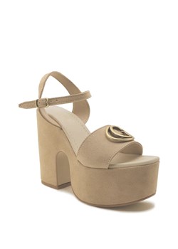 Guess Skórzane sandały na słupku CLODY ze sklepu Gomez Fashion Store w kategorii Sandały damskie - zdjęcie 171324750