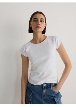 Reserved - Bawełniany t-shirt - biały ze sklepu Reserved w kategorii Bluzki damskie - zdjęcie 171325710