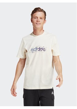 adidas T-Shirt Illustrated Linear IM8310 Écru Regular Fit ze sklepu MODIVO w kategorii T-shirty męskie - zdjęcie 171328352