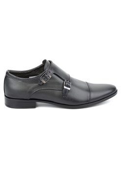 Skórzane buty wizytowe Monki 306LU szare ze sklepu butyolivier w kategorii Buty eleganckie męskie - zdjęcie 171329974