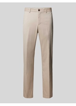Spodnie do garnituru o kroju slim fit z zapięciem na guzik i zamek błyskawiczny ze sklepu Peek&Cloppenburg  w kategorii Spodnie męskie - zdjęcie 171331213
