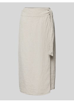 Spódnica lniana w stylu kopertowym ze sklepu Peek&Cloppenburg  w kategorii Spódnice - zdjęcie 171331344