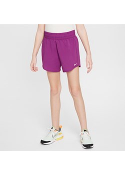 Spodenki treningowe z tkaniny z wysokim stanem dla dużych dzieci (dziewcząt) Nike Dri-FIT One - Fiolet ze sklepu Nike poland w kategorii Spodenki chłopięce - zdjęcie 171331554