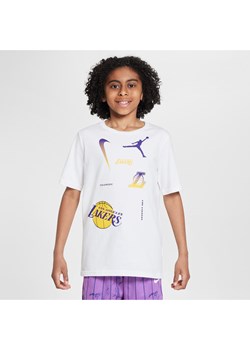 T-shirt dla dużych dzieci Jordan NBA Max90 Los Angeles Lakers Courtside Statement Edition - Biel ze sklepu Nike poland w kategorii T-shirty chłopięce - zdjęcie 171331582
