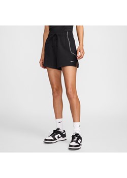 Damskie spodenki z dzianiny dresowej z wysokim stanem 5 cm Nike Sportswear - Czerń ze sklepu Nike poland w kategorii Szorty - zdjęcie 171331592