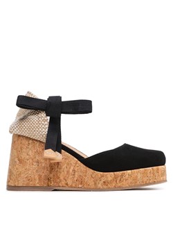 Espadryle Castañer Tina Cork/007 023075-100 Czarny ze sklepu eobuwie.pl w kategorii Espadryle damskie - zdjęcie 171331813