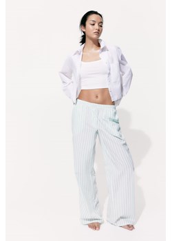 H & M - Spodnie piżamowe z diagonalu - Turkusowy ze sklepu H&M w kategorii Piżamy damskie - zdjęcie 171337044