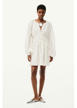 H & M - Sukienka oversize z wiązaniem - Biały ze sklepu H&M w kategorii Sukienki - zdjęcie 171337171
