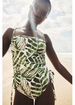 H & M - Kostium kąpielowy ze sznurkami do ściągania - Zielony ze sklepu H&M w kategorii Stroje kąpielowe - zdjęcie 171337244