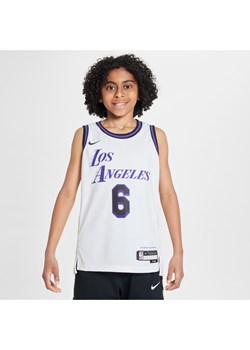 Koszulka dla dużych dzieci Nike Dri-FIT NBA Swingman LeBron James Los Angeles Lakers City Edition - Biel ze sklepu Nike poland w kategorii T-shirty męskie - zdjęcie 171337952