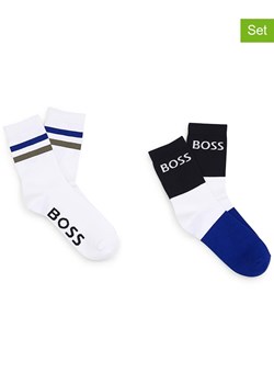 Hugo Boss Kids Skarpety (2 par) w kolorze czarnym, białym i granatowym ze sklepu Limango Polska w kategorii Skarpetki dziecięce - zdjęcie 171338383