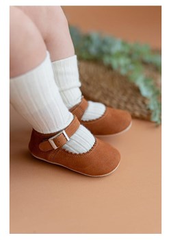 First Step Skórzane buty w kolorze brązowym do raczkowania ze sklepu Limango Polska w kategorii Buciki niemowlęce - zdjęcie 171338410
