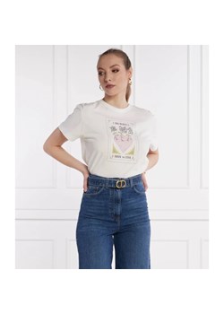 TWINSET T-shirt PINK HEART | Regular Fit ze sklepu Gomez Fashion Store w kategorii Bluzki damskie - zdjęcie 171338780