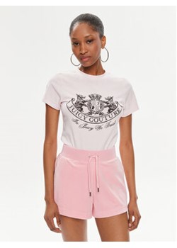 Juicy Couture T-Shirt Enzo Dog JCBCT224816 Różowy Slim Fit ze sklepu MODIVO w kategorii Bluzki damskie - zdjęcie 171343014