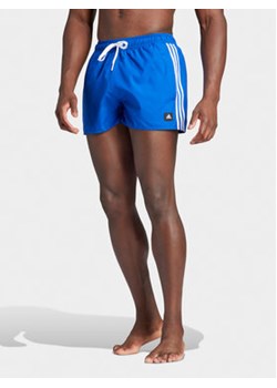 adidas Szorty sportowe 3-Stripes CLX IS2057 Niebieski Regular Fit ze sklepu MODIVO w kategorii Spodenki męskie - zdjęcie 171343803