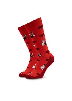 Stereo Socks Skarpety wysokie unisex Mammoth Czerwony ze sklepu MODIVO w kategorii Skarpetki damskie - zdjęcie 171345491