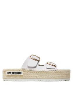 LOVE MOSCHINO Klapki JA28233G0IIA0100 Biały ze sklepu MODIVO w kategorii Espadryle damskie - zdjęcie 171345492