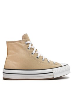 Converse Trampki Chuck Taylor All Star Lift Platform A06344C Beżowy ze sklepu MODIVO w kategorii Trampki dziecięce - zdjęcie 171345570