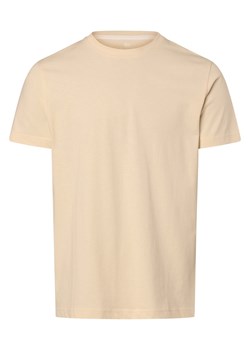 Nils Sundström Koszulka męska Mężczyźni Bawełna beżowy jednolity ze sklepu vangraaf w kategorii T-shirty męskie - zdjęcie 171346321