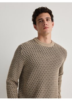 Reserved - Strukturalny sweter - beżowy ze sklepu Reserved w kategorii Swetry męskie - zdjęcie 171348942
