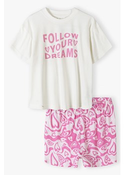 Piżama dziewczęca z krótkim rękawem - Lincoln&Sharks ze sklepu 5.10.15 w kategorii Piżamy dziecięce - zdjęcie 171350043