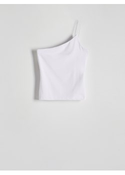 Reserved - Asymetryczny top - biały ze sklepu Reserved w kategorii Bluzki damskie - zdjęcie 171350834