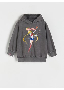 Reserved - Bluza dresowa Sailor Moon - ciemnoszary ze sklepu Reserved w kategorii Bluzy dziewczęce - zdjęcie 171350943