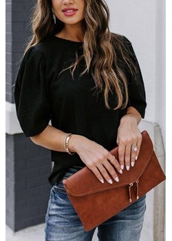 Bluzka FONTARA BLACK ze sklepu Ivet Shop w kategorii Bluzki damskie - zdjęcie 171351431