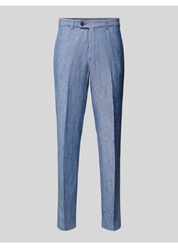 Spodnie do garnituru z lnu model ‘PARMA’ ze sklepu Peek&Cloppenburg  w kategorii Spodnie męskie - zdjęcie 171351691