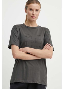 P.E Nation t-shirt bawełniany damski kolor szary ze sklepu ANSWEAR.com w kategorii Bluzki damskie - zdjęcie 171352942