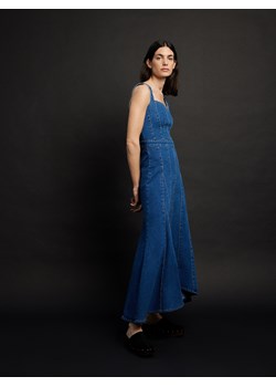Reserved - Jeansowa sukienka maxi - granatowy ze sklepu Reserved w kategorii Sukienki - zdjęcie 171356072