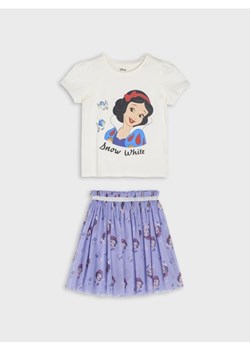 Sinsay - Komplet: koszulka i spódniczka Królewna Śnieżka. - kremowy ze sklepu Sinsay w kategorii Komplety dziewczęce - zdjęcie 171356890