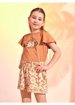 Sinsay - Koszulka z nadrukiem - brązowy ze sklepu Sinsay w kategorii Bluzki dziewczęce - zdjęcie 171356904