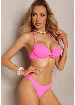 Różowe Bikini z Usztywnianym Biustonoszem Wykończonym Łańcuszkiem z Elastycznymi Majtkami Mamarie ze sklepu Renee odzież w kategorii Stroje kąpielowe - zdjęcie 171357181