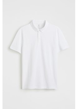 H & M - Top polo COOLMAX Slim Fit - Biały ze sklepu H&M w kategorii T-shirty męskie - zdjęcie 171359472