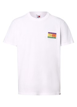 Tommy Jeans Koszulka męska Mężczyźni Bawełna biały nadruk ze sklepu vangraaf w kategorii T-shirty męskie - zdjęcie 171361250