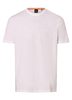 BOSS Orange Koszulka męska - Tegood Mężczyźni Bawełna biały jednolity ze sklepu vangraaf w kategorii T-shirty męskie - zdjęcie 171361252