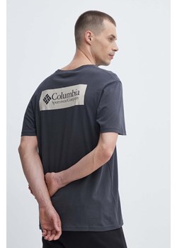 Columbia t-shirt bawełniany North Cascades kolor szary z nadrukiem 1834041 ze sklepu ANSWEAR.com w kategorii T-shirty męskie - zdjęcie 171362870