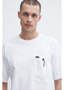 Columbia t-shirt bawełniany Landroamer męski kolor biały gładki 2076021 ze sklepu ANSWEAR.com w kategorii T-shirty męskie - zdjęcie 171362982