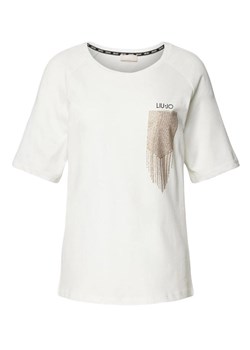 t-shirt damski liu jo ta4136 js003 9008 biały ze sklepu Royal Shop w kategorii Bluzki damskie - zdjęcie 171363980