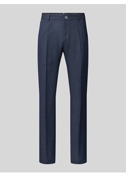 Spodnie do garnituru o kroju slim fit z fakturowanym wzorem model ‘Hank’ ze sklepu Peek&Cloppenburg  w kategorii Spodnie męskie - zdjęcie 171364122